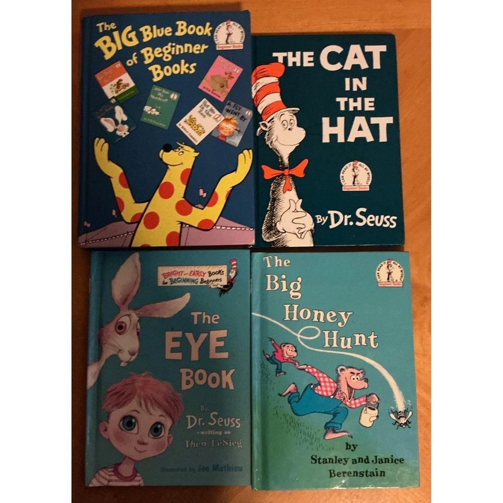 Lot Of 4 Dr Seuss book Hardcover Books The big Blue book For Beginner Books More
